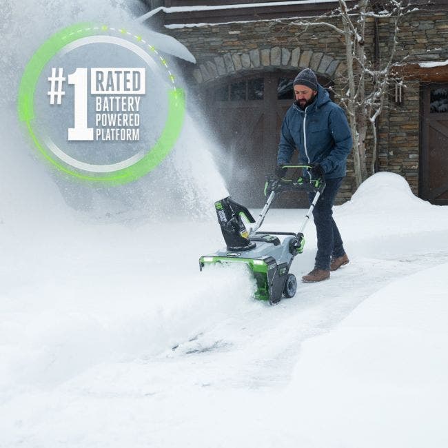 EGO Power+ SNT2112 21" 56-Volt Cordless  Snow Blower with Steel Auger with (2) 5.0Ah Batteries and Dual Port Charger Included