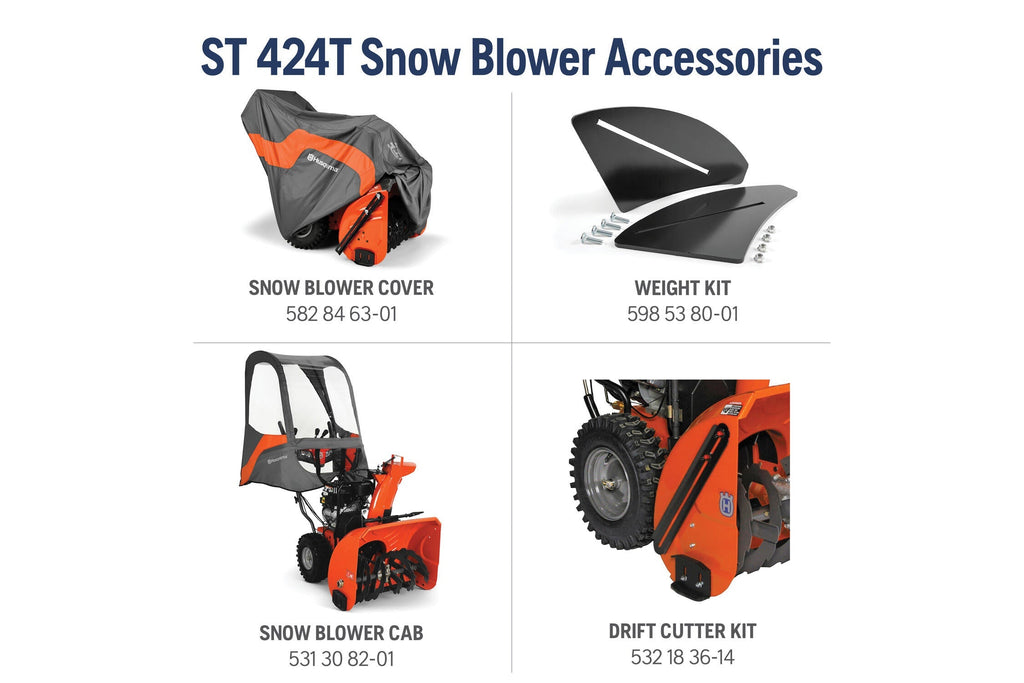 Husqvarna 970529301 ST424T 24-in 301-cc EFI Two Stage Gas Snow Thrower
