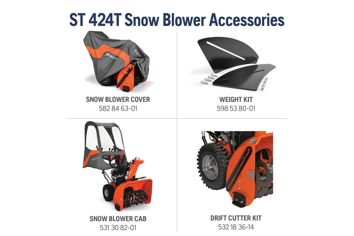 Husqvarna 970529301 ST424T 24-in 301-cc EFI Two Stage Gas Snow Thrower